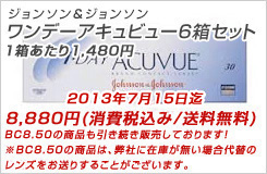 ワンデーアキュビュー 6箱セット[送料無料]