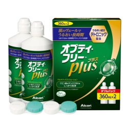 画像1: 日本アルコン オプティフリープラス 360mL×2本セット×1箱