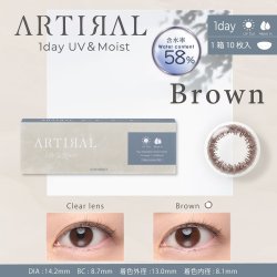 画像3: 粧美堂 アーティラル ワンデー 58% 10枚入 1箱＜SHOBIDO ARTIRAL 1day water control 58％ UV＆Moist／オフィス・学校バレにくい／着色外径12.6〜13.1mm／着色内径8mm以上／UVカット／高含水／サンドイッチ製法＞