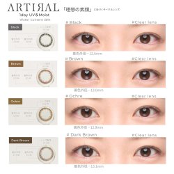 画像7: 粧美堂 アーティラル ワンデー 58% 10枚入 1箱＜SHOBIDO ARTIRAL 1day water control 58％ UV＆Moist／オフィス・学校バレにくい／着色外径12.6〜13.1mm／着色内径8mm以上／UVカット／高含水／サンドイッチ製法＞