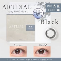 画像2: 粧美堂 アーティラル ワンデー 58% 30枚入 1箱＜大容量パック／SHOBIDO ARTIRAL 1day water control 58％ UV＆Moist／オフィス・学校バレにくい／着色外径12.6〜13.1mm／着色内径8mm以上／UVカット／高含水／サンドイッチ製法＞