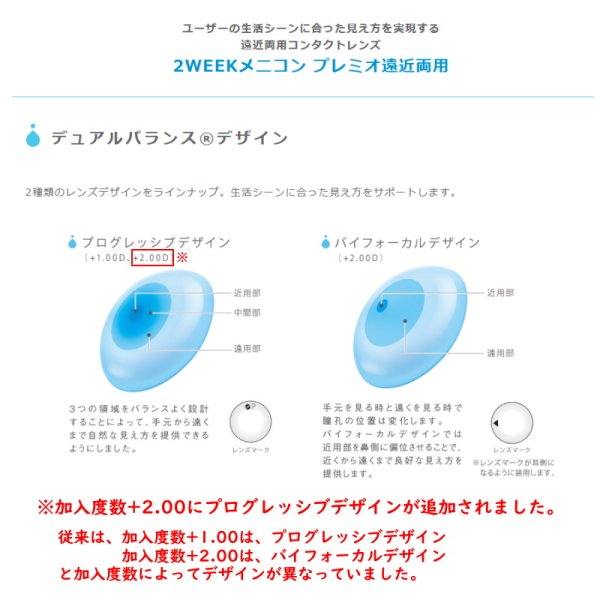 画像2: 【送料無料】メニコン 2week プレミオ 遠近両用 6枚入り 1箱 (2)
