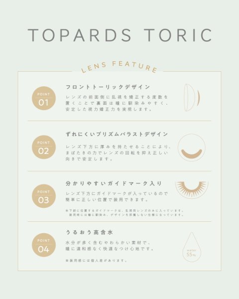 画像9: ピア トパーズ トーリック 10枚入り 2箱セット(左右1箱ずつ)<ワンデー/PIA TOPARDS TORIC/乱視用カラコン/全3色/Date Topaz TORIC/Strawberry Quartz TORIC/Opal TORIC>【指原莉乃プロデュース】【メール便送料無料】 (9)