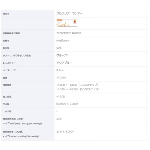 画像5: クーパービジョン プロクリアワンデーマルチフォーカル 30枚入 2箱セット(左右1箱ずつ) <1日使い捨て/遠近両用/加入度数+1.50/CooperVision Proclear 1day multifocal> (5)
