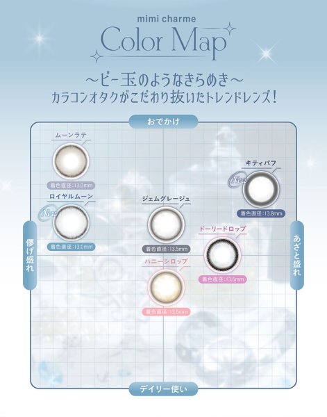 画像17: PIA mimi charme ミミシャルム 10枚入り 1箱  ＜nanakoイメージモデル／nanakoプロデュース／ワンデー／カラコン／カラコンオタクの本気デザイン＞ (17)