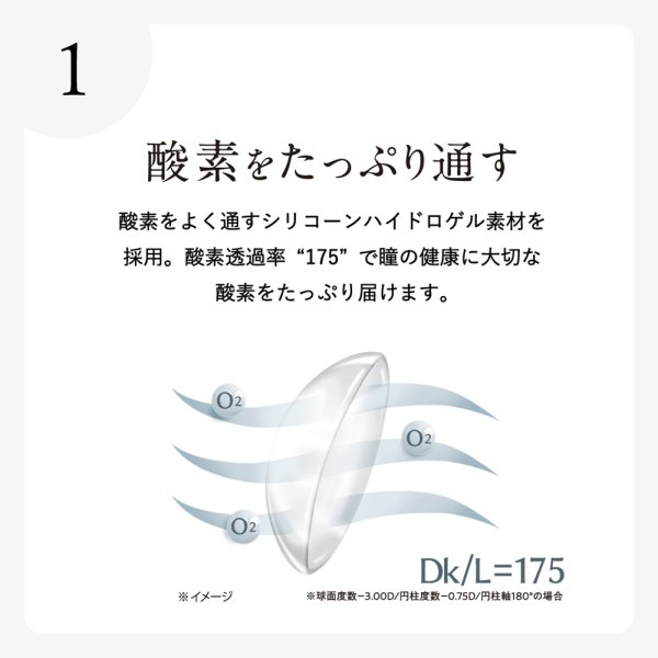 画像8: シード エアグレード 2ウィーク UV W-Moisture トーリック 6枚入 1箱＜SEED AirGrade 2week UV ダブルモイスチャー TORIC／乱視用／2週間交換型／UVカット／シリコーンハイドロゲル／低含水／高酸素透過／うるおい持続／乾きにくい／コンタクトレンズ＞ (8)