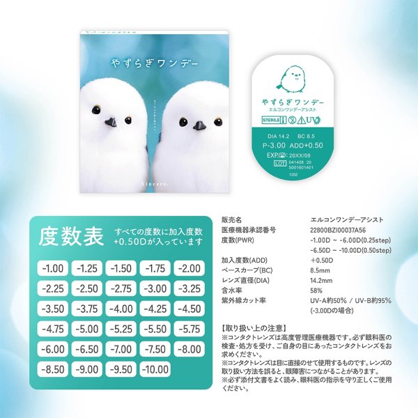 画像10: シンシア　やすらぎワンデー 30枚入り 1箱 ＜Sincere pranair 1day／ピントアシストレンズ／スマホ用・サポートレンズ／高含水／UVカット／両眼15日分＞ (10)